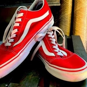 Red Bans sneakers. Size 8.5